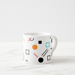 Modern, playful, cool, trendy, Memphis geometric Espresso Cup