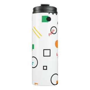 Modern, playful, cool, trendy, Memphis geometric Thermal Tumbler