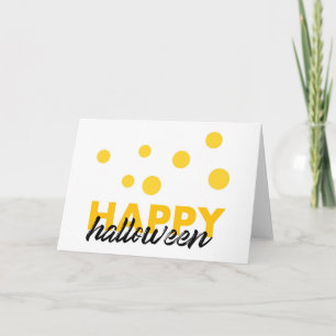 Modern, playful design of Happy Halloween Card