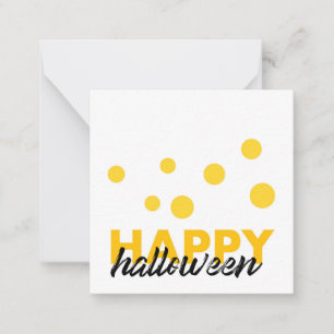 Modern, playful design of Happy Halloween Card