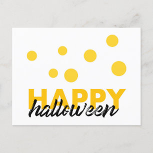 Modern, playful design of Happy Halloween Holiday Postcard