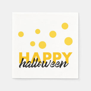 Modern, playful design of Happy Halloween Napkin