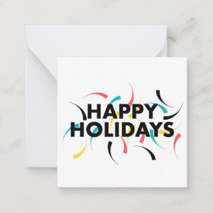 Modern, playful design of "Happy Holidays" Card