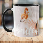 Modern Playful Simple Elegant Chic Pet Photo Mug<br><div class="desc">This simple and classic design is composed of serif typography and add a custom photo</div>