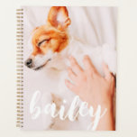Modern Playful Simple Elegant Chic Pet Photo Planner<br><div class="desc">This simple and classic design is composed of serif typography and add a custom photo of your pet.</div>