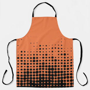 Modern, playful, urban geometric circle pattern apron