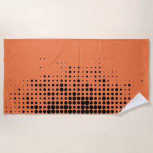 Modern, playful, urban geometric circle pattern beach towel