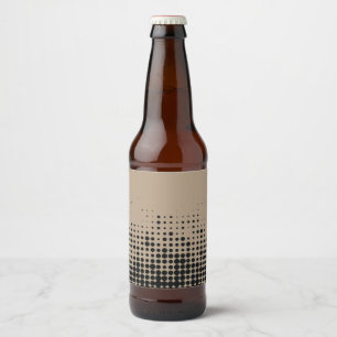 Modern, playful, urban geometric circle pattern beer bottle label