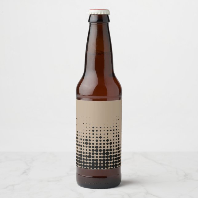 Modern, playful, urban geometric circle pattern beer bottle label (Front)
