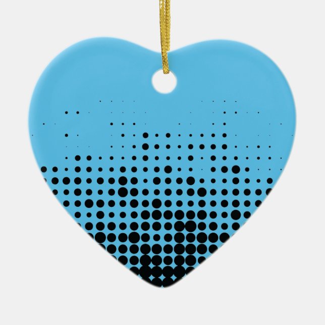 Modern, playful, urban geometric circle pattern ceramic ornament (Front)