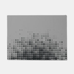 Modern, playful, urban geometric circle pattern doormat