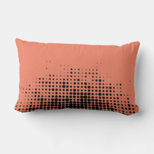 Modern, playful, urban geometric circle pattern lumbar cushion