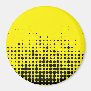 Modern, playful, urban geometric circle pattern magnet