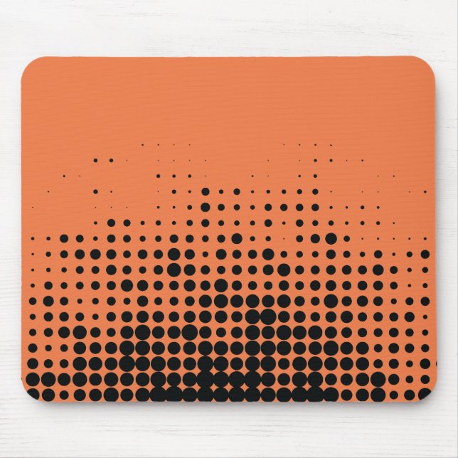 Modern, playful, urban geometric circle pattern mouse pad (Front)