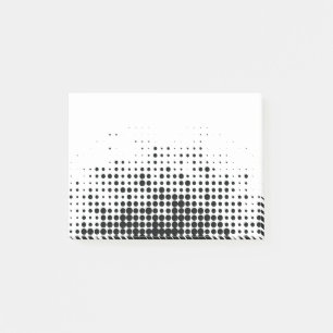 Modern, playful, urban geometric circle pattern post-it notes