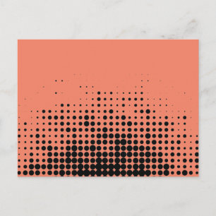 Modern, playful, urban geometric circle pattern postcard