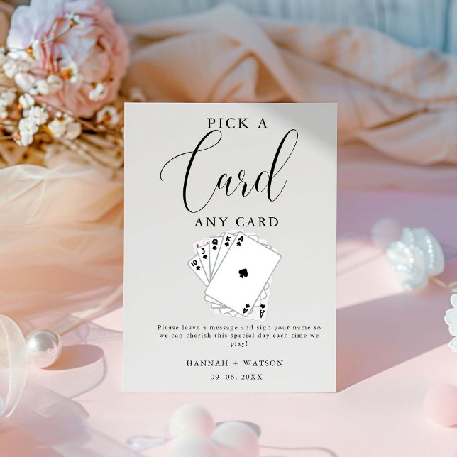 Modern Playing Cards Wedding Guest book Sign (Creator Uploaded)