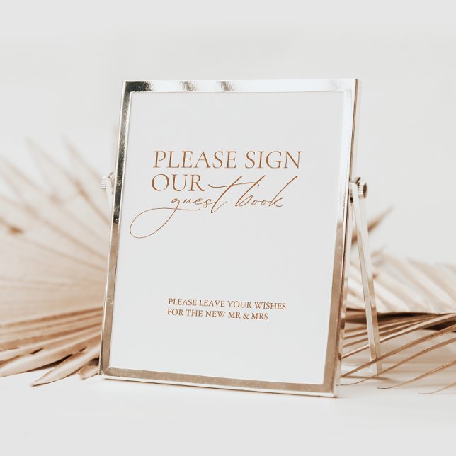 Modern Please Sign Our Guest Book Wedding Sign (Creator Uploaded)