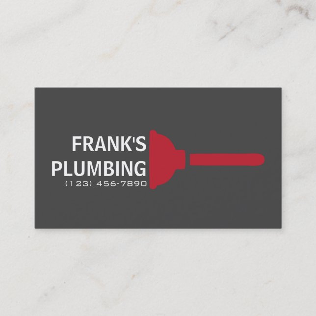 Modern Plumbing Company Business Card (Front)