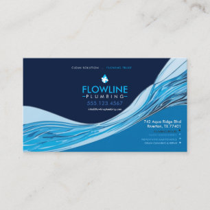 Modern Plumbing Service Business Card