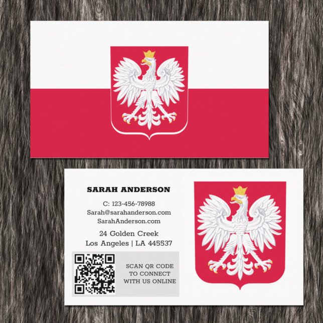 Modern Poland, Business Card, Polish Flag /QR Code Card (Creator Uploaded)