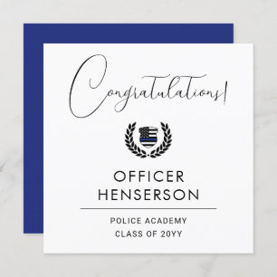 Modern Police Academy Graduation Congratulations Card