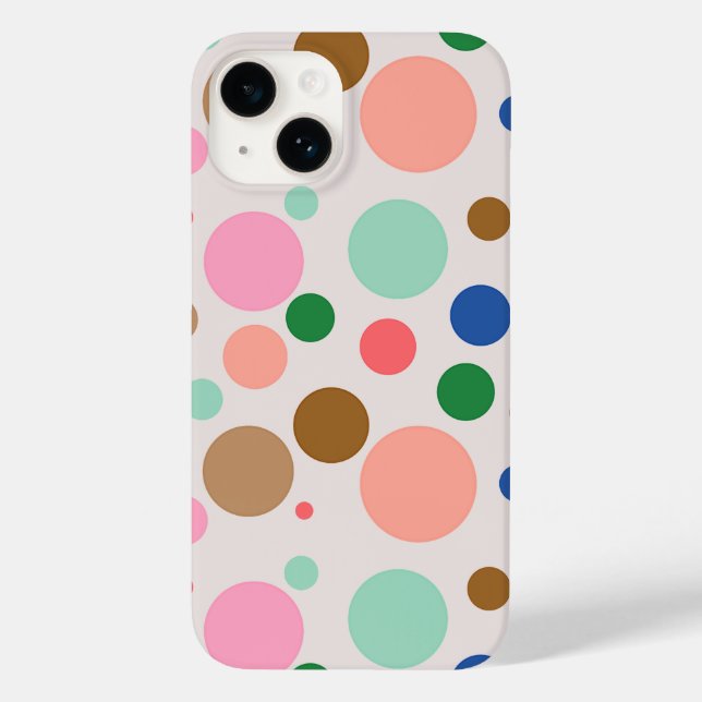Modern Polka Dot Pattern  Case-Mate iPhone Case (Back)