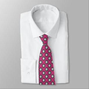 Modern Polka Dot Pattern over Magenta Tie
