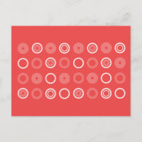 Modern polka dot pattern postcard