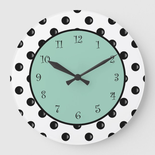 Modern Polka Dot Stylish Design Large Clock (Front)