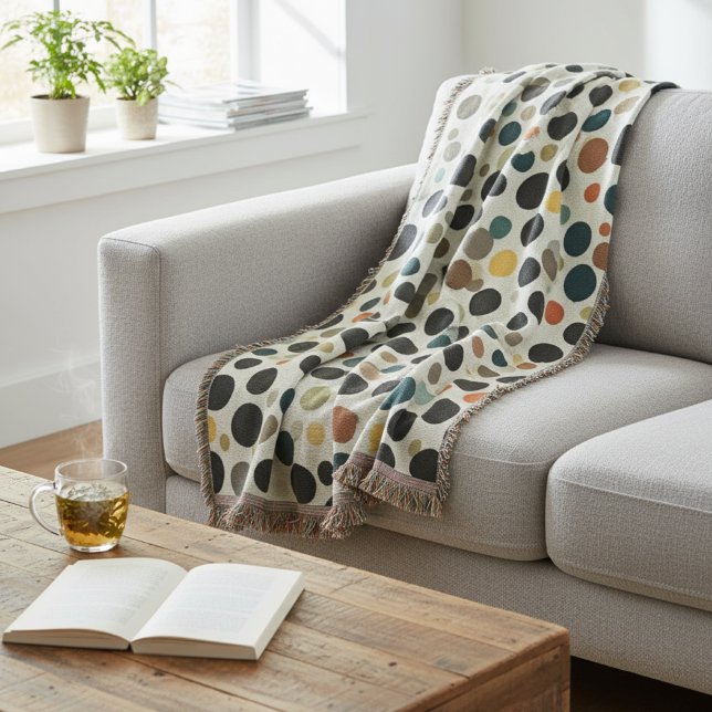 Modern Polka Dot Throw Blanket (Creator Uploaded)