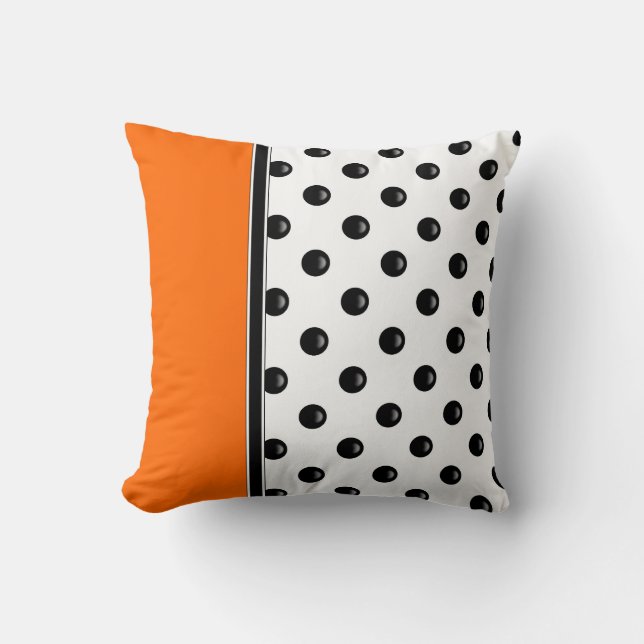 Modern Polka Dot Throw Pillows (Front)