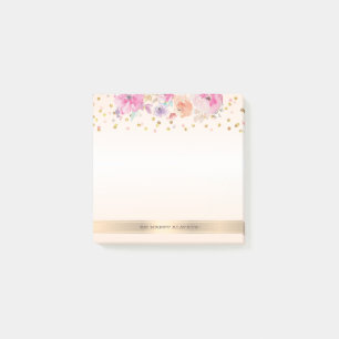 Modern Polka Dots,Confetti,Flowers -Personalised Post-it Notes