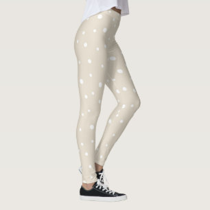 Modern Polka Dots Girly Trendy Fashionable Yoga Leggings