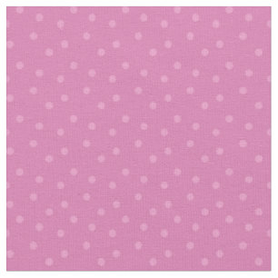 Modern Polka Dots on Bubblegum Pink Fabric