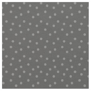 Modern Polka Dots on Dark Gray Fabric