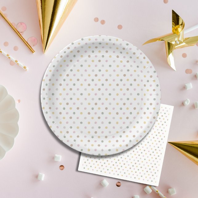 Modern Polkadot Paper Plates (Creator Uploaded)