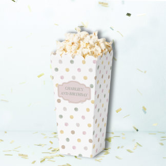 Modern Polkadot Popcorn Box