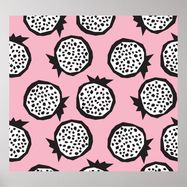 Modern Pomegranate: Abstract Seamless Style Poster (Front)