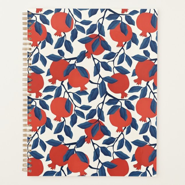 Modern pomegranate pattern planner (Front)