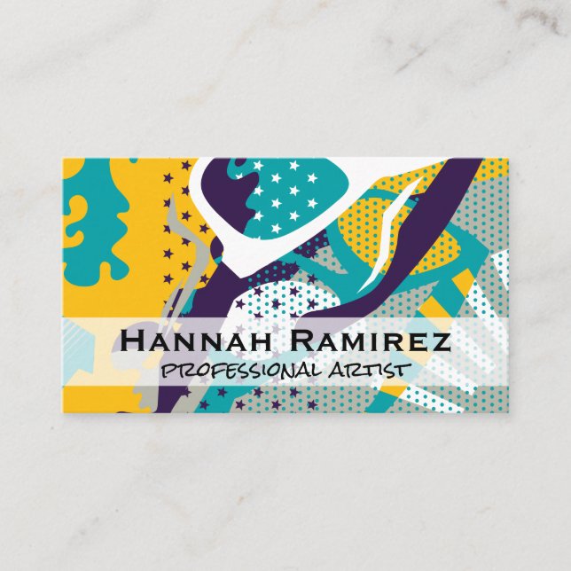 Modern Pop Art Business Card (Front)