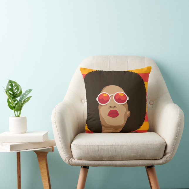 Modern Pop Art Girl Cushion (Chair)