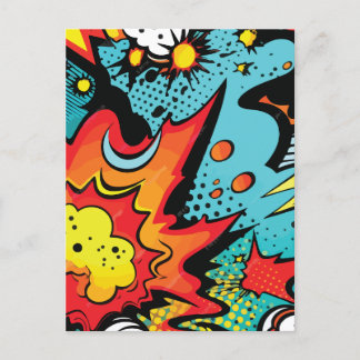 Modern Pop art  Holiday Postcard