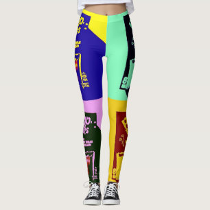 Modern pop art leggings