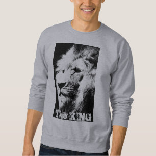 Modern Pop Art Lion Head The King Template Men's Sweatshirt