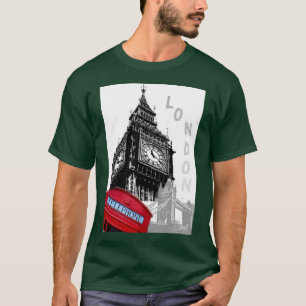 Modern Pop Art London Big Ben Clock Tower T-Shirt
