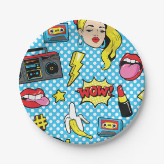 Modern Pop art Paper Plate