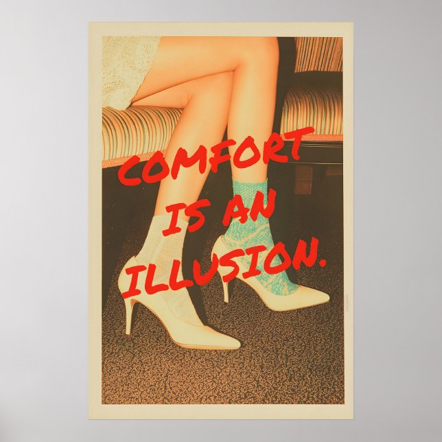 Modern Pop Art Print Comfort Is an Illusion (Front)