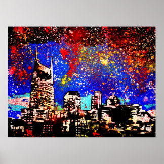 Modern pop art print "Music City"