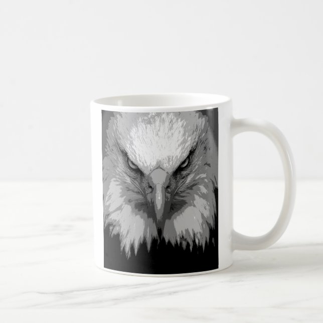 Modern Pop Art Template Animals Eagle Head Coffee Mug (Right)